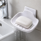 240 Pieces Wall Mount Soap Holders (Self Adhesive Drain Soap Dish for Bathroom – Kitchen Sink and Shower Storage – White)