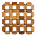 240 Pieces Bamboo Tableware Square Mats (16 x 16 cm – Natural Bamboo Heat-Resistant Open Grid Trivet for Plates – Cups and Pots)