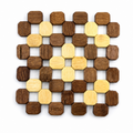 240 Pieces Bamboo Square Trivets (16 x 16 cm – Natural Bamboo Table Mat with Open Grid Design for Hot Plates – Cups and Serving Bowls)