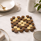 240 Pieces Bamboo Square Trivets (16 x 16 cm – Natural Bamboo Table Mat with Open Grid Design for Hot Plates – Cups and Serving Bowls)