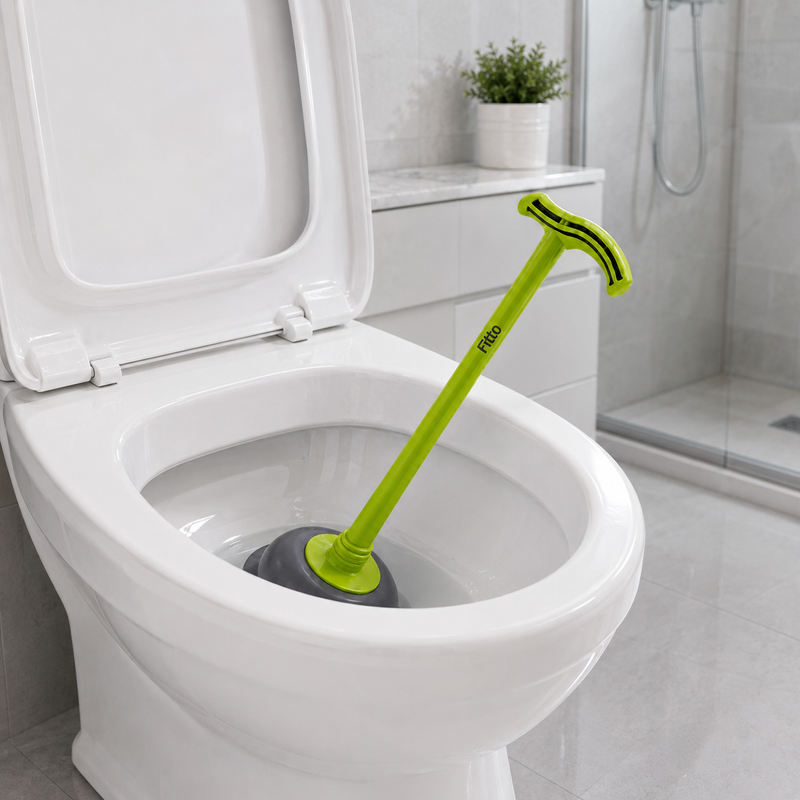 96 Pieces Plastic Toilet Pumps (46 cm – Bathroom Plunger with Strong Suction Cup and Ergonomic T-Handle for Toilet and Drain Use)