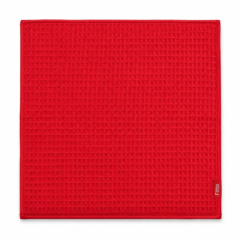 120 Pieces Dish Drying Mats (50 x 38 cm – Absorbent Kitchen Counter Mat with Waffle Texture – Quick-Dry Reusable Drainer Pad – Red)