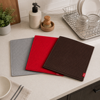 120 Pieces Dish Drying Mats (50 x 38 cm – Absorbent Kitchen Counter Mat with Waffle Texture – Quick-Dry Reusable Drainer Pad – Red)