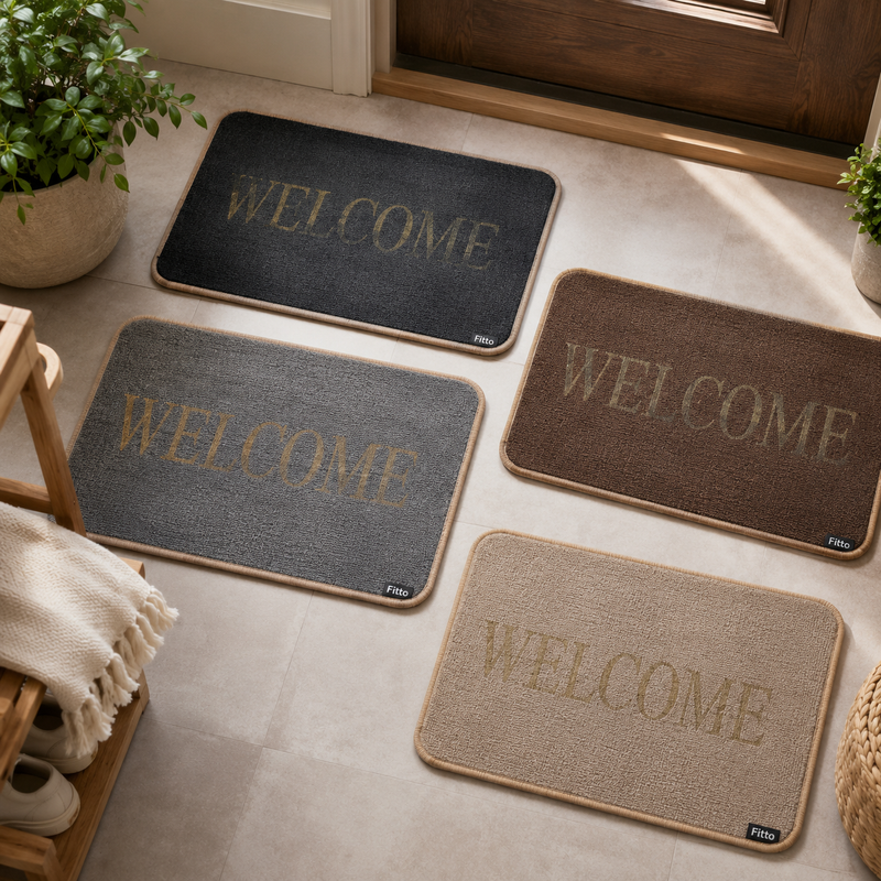 240 Pieces Door Mats (38 x 8 cm – Durable Indoor Outdoor Entrance Mat with Non-Slip Backing – Easy Clean Welcome Floor Mat)
