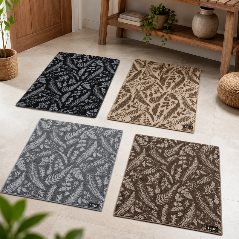 144 Pieces Anti Slip Mats (40 x 60 cm – Decorative Leaf Pattern Floor Mat with Non-Slip Surface – Durable Easy Clean Doorway Rug)