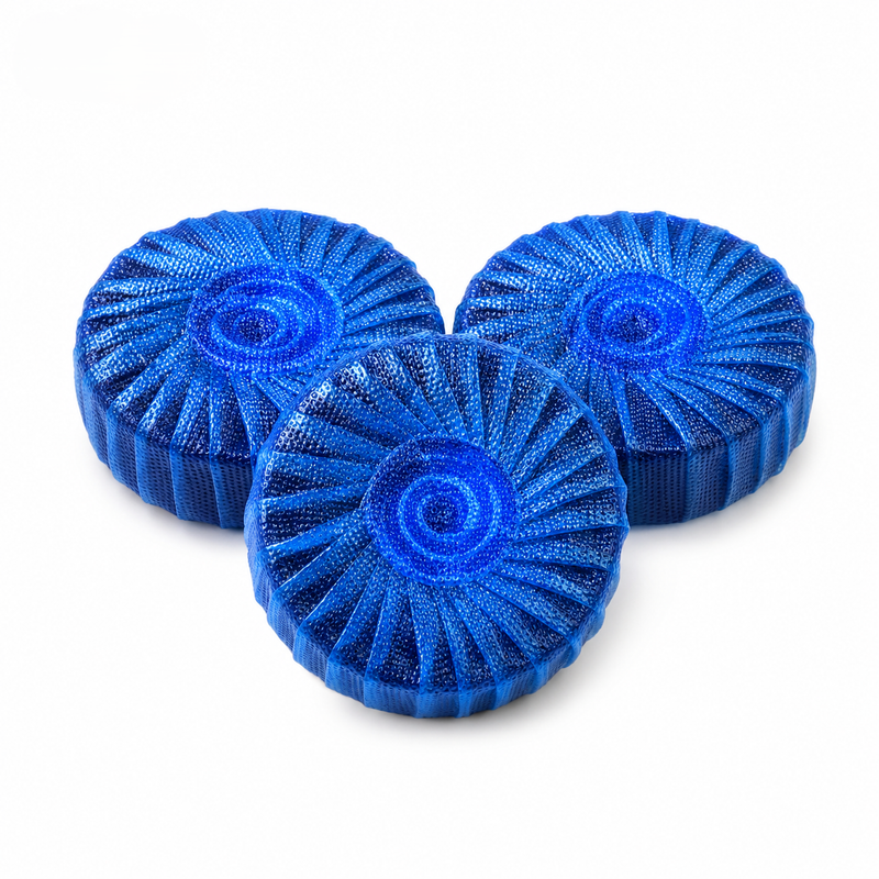 240 Pieces Toilet Bowl Cleaner Tabs (3 Pieces Card – Assorted Colors Spiral Toilet Cleaning Tablets for Freshening and Odor Control)