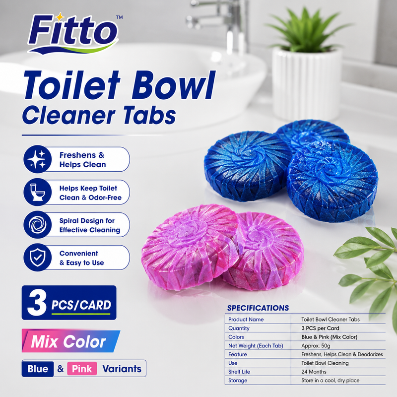 240 Pieces Toilet Bowl Cleaner Tabs (3 Pieces Card – Assorted Colors Spiral Toilet Cleaning Tablets for Freshening and Odor Control)