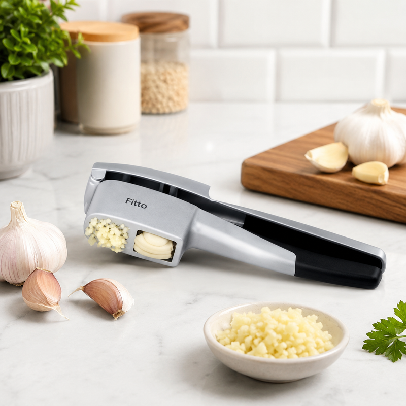 120 Pieces Garlic Press and Peelers (Stainless Steel Garlic Crusher with Ergonomic Handle – Easy Clean Kitchen Tool)