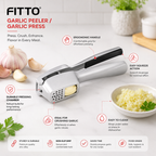 120 Pieces Garlic Press and Peelers (Stainless Steel Garlic Crusher with Ergonomic Handle – Easy Clean Kitchen Tool)