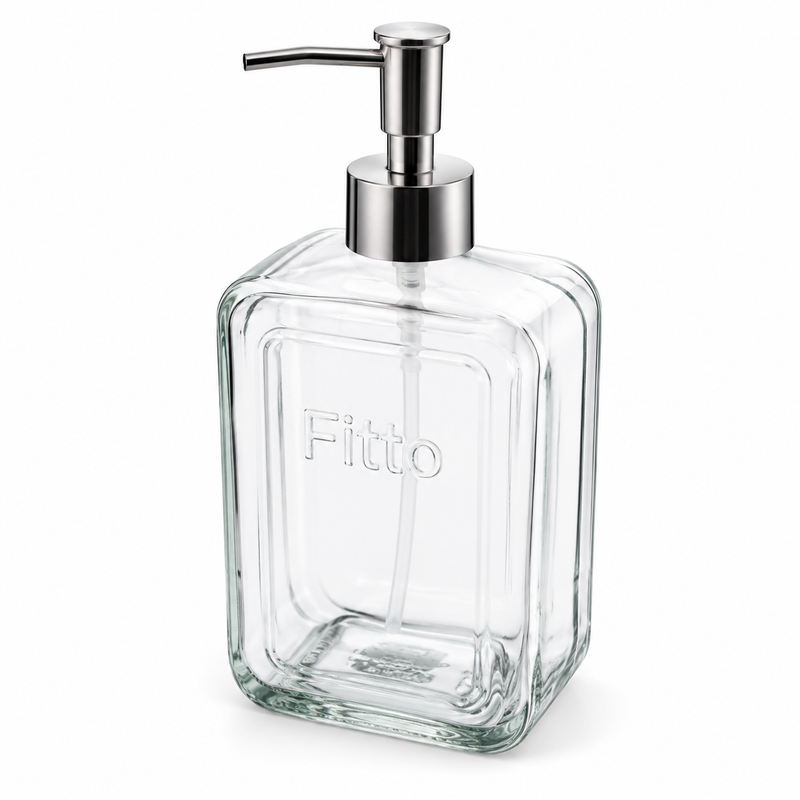 120 Pieces Glass Soap Dispensers (500 ML – Clear Refillable Bottle with Smooth Pump for Hand Soap – Lotion – Dish Soap – Bathroom and Kitchen)