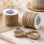 60 Pieces Natural Jute String Spool 10ms (24 Roll Pack Strong Twine Rope for Gift Wrapping – Crafts – DIY and Décor)
