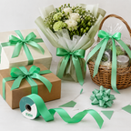 96 Pieces Plastic Ribbon Rolls (4.8 cm x 80 Yards – Green Decorative Ribbon for Gift Wrapping – Crafts and Party Decor)