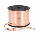144 Pieces Rose Gold Balloon Ribbons (5 mm x 100 Yards – Curling Ribbon Roll for Balloons – Gifts and Party Decoration)