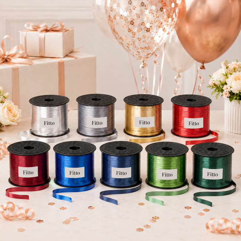 144 Pieces Rose Gold Balloon Ribbons (5 mm x 100 Yards – Curling Ribbon Roll for Balloons – Gifts and Party Decoration)