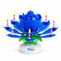120 Pieces Flower Music Candles (Blooming Birthday Cake Candle with Lights and Happy Birthday Tune for Party Decoration)