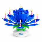 120 Pieces Flower Music Candles (Blooming Birthday Cake Candle with Lights and Happy Birthday Tune for Party Decoration)