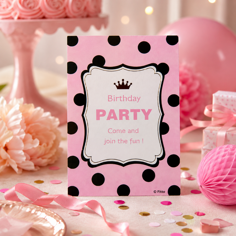 240 Pieces Birthday Invitation Cards (4 x 6 Inch Party Invite Card with Writing Space for Celebration Details)