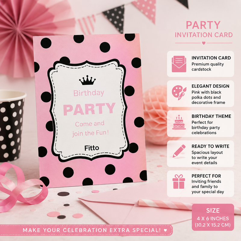 240 Pieces Birthday Invitation Cards (4 x 6 Inch Party Invite Card with Writing Space for Celebration Details)
