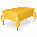 144 Pieces Plastic Table Covers (Gold Color Disposable Party Tablecloth – 137 x 183 cm Water-Resistant Table Protection)
