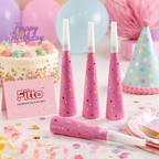 144 Pieces Paper Horn Packs (6 Pieces Happy Birthday Party Horn Set – 7.5 Inch Celebration Noise Maker)