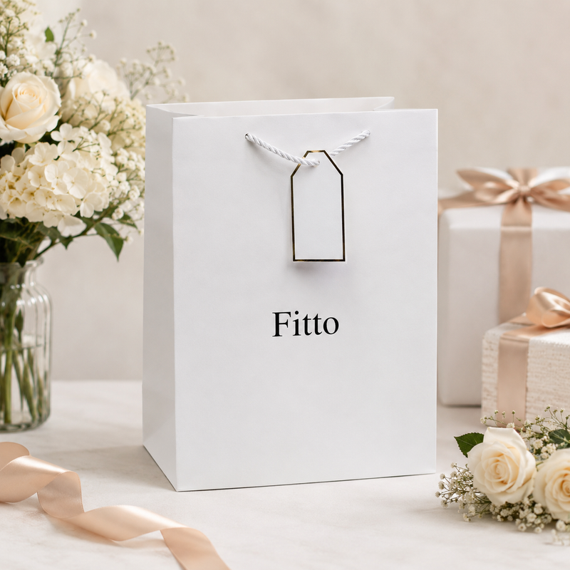 144 Pieces White Paper Gift Bags (31 x 12 x 42 cm – Rope Handle Shopping Bag for Gifts and Events)