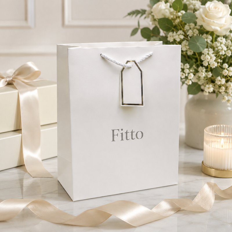 144 Pieces White Paper Gift Bags (31 x 12 x 42 cm – Rope Handle Shopping Bag for Gifts and Events)