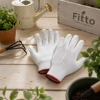 240 Pieces Gloves Sets (White Work Gloves with Smooth Grip Palm – Textured Knit Back and Elastic Cuff for Cleaning – Handling and Daily Tasks)