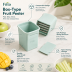 144 Pieces Box-Type Fruit Peelers (Compact Vegetable Peeler and Slicer with Storage Box – Food-Grade BPA-Free Design for Fruits and Veggies)