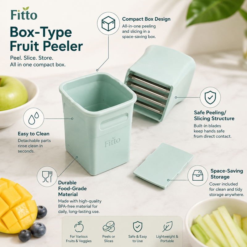 144 Pieces Box-Type Fruit Peelers (Compact Vegetable Peeler and Slicer with Storage Box – Food-Grade BPA-Free Design for Fruits and Veggies)