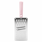 144 Pieces Stainless Steel Hand Graters (Multi-Purpose Kitchen Grater with Pastel Pink PP Handle – 24.5 x 9 cm for Cheese and Vegetables)