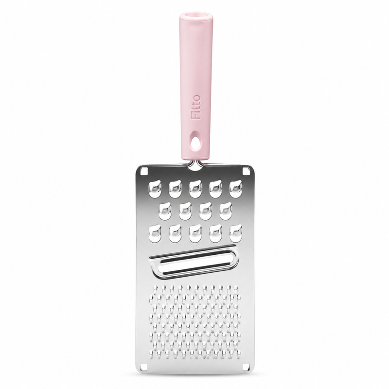 144 Pieces Stainless Steel Hand Graters (Multi-Purpose Kitchen Grater with Pastel Pink PP Handle – 24.5 x 9 cm for Cheese and Vegetables)