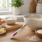 240 Pieces Balloon Whisks (Stainless Steel Wire Kitchen Whisk with Comfort Grip Floral Handle – 27 cm Baking Whisk for Mixing and Beating)