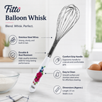 240 Pieces Balloon Whisks (Stainless Steel Wire Kitchen Whisk with Comfort Grip Floral Handle – 27 cm Baking Whisk for Mixing and Beating)