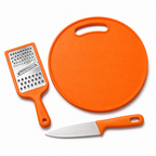 96 Pieces 3-Piece Kitchen Prep Sets (Hand Grater – Cutting Board and Utility Knife for Grating – Slicing and Food Preparation)