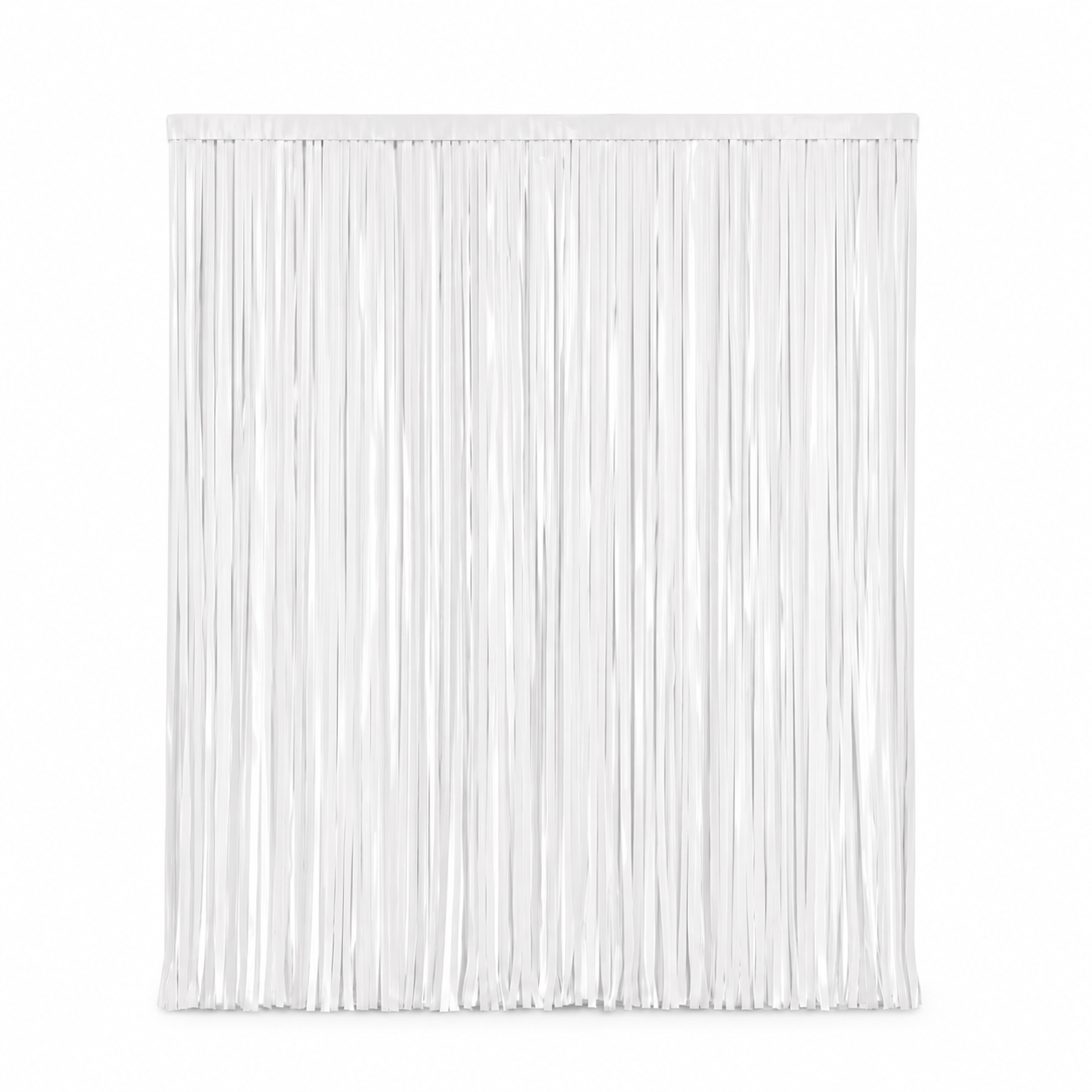144 Pieces White Foil Fringe Curtains (1 Piece Party Backdrop Decoration)