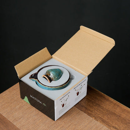 Eco-Friendly Matcha Tea Set - Sustainable Ceramic Tea Set with Earthy Tones