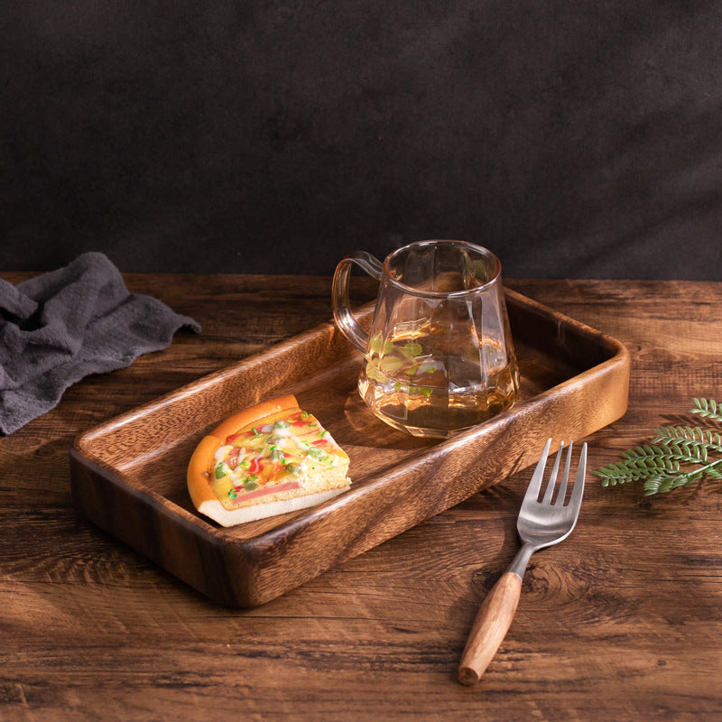 Eco-Friendly Rectangular Wooden Trays - Sustainable Home Décor