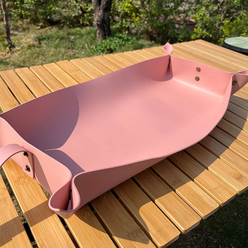 Eco-Friendly Silicone Bathtub Caddy Tray - Beige, Rectangular
