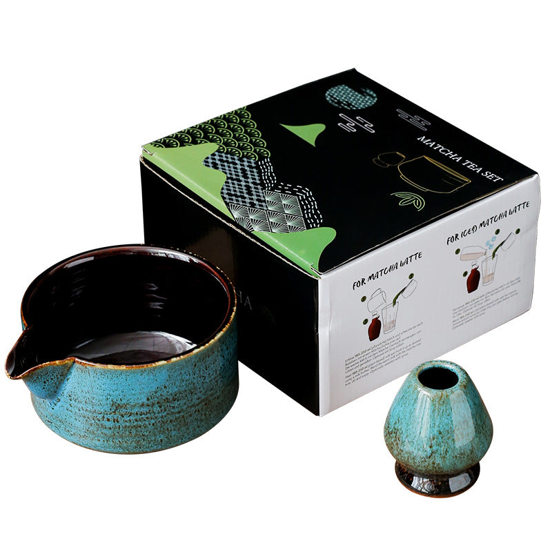 Eco-Friendly Matcha Tea Set - Sustainable Ceramic Tea Set with Earthy Tones