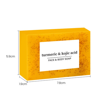 Natural Yellow Turmeric Soap Bars - Eco-Friendly, Biodegradable, Plastic-Free