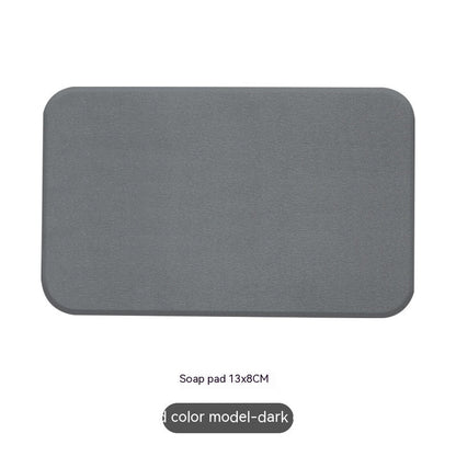 Sustainable Dark Gray Bathroom Accessory Set with Black Marble Pattern