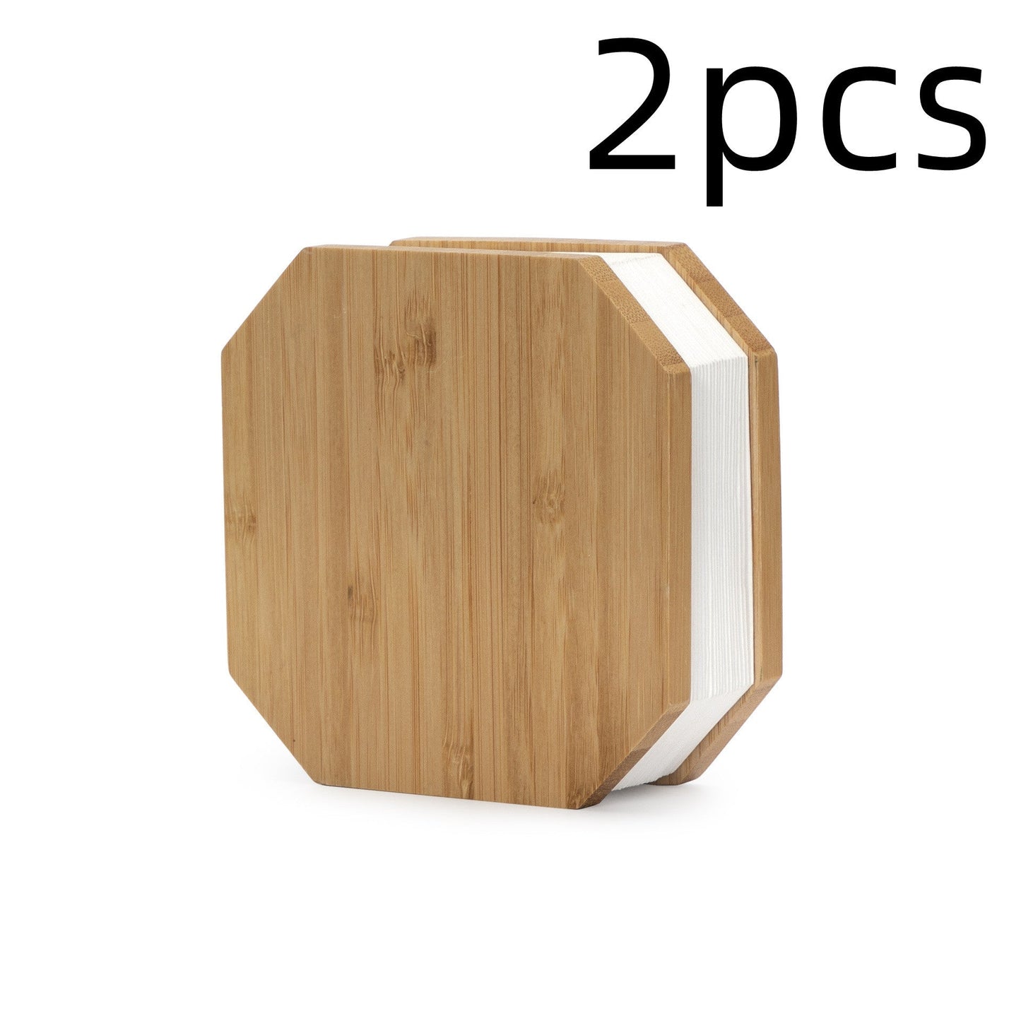 Natural Wood Octagonal Tissue Box Cover - Eco-Friendly Home Décor