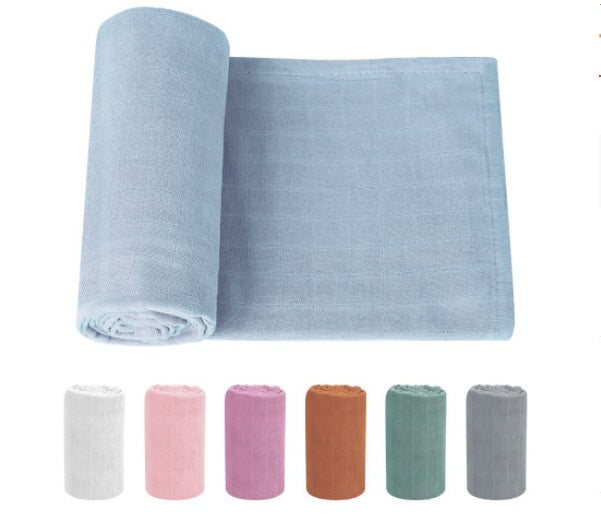 Organic Cotton Muslin Swaddle Blanket - Mustard, Eco-Friendly Baby Essential