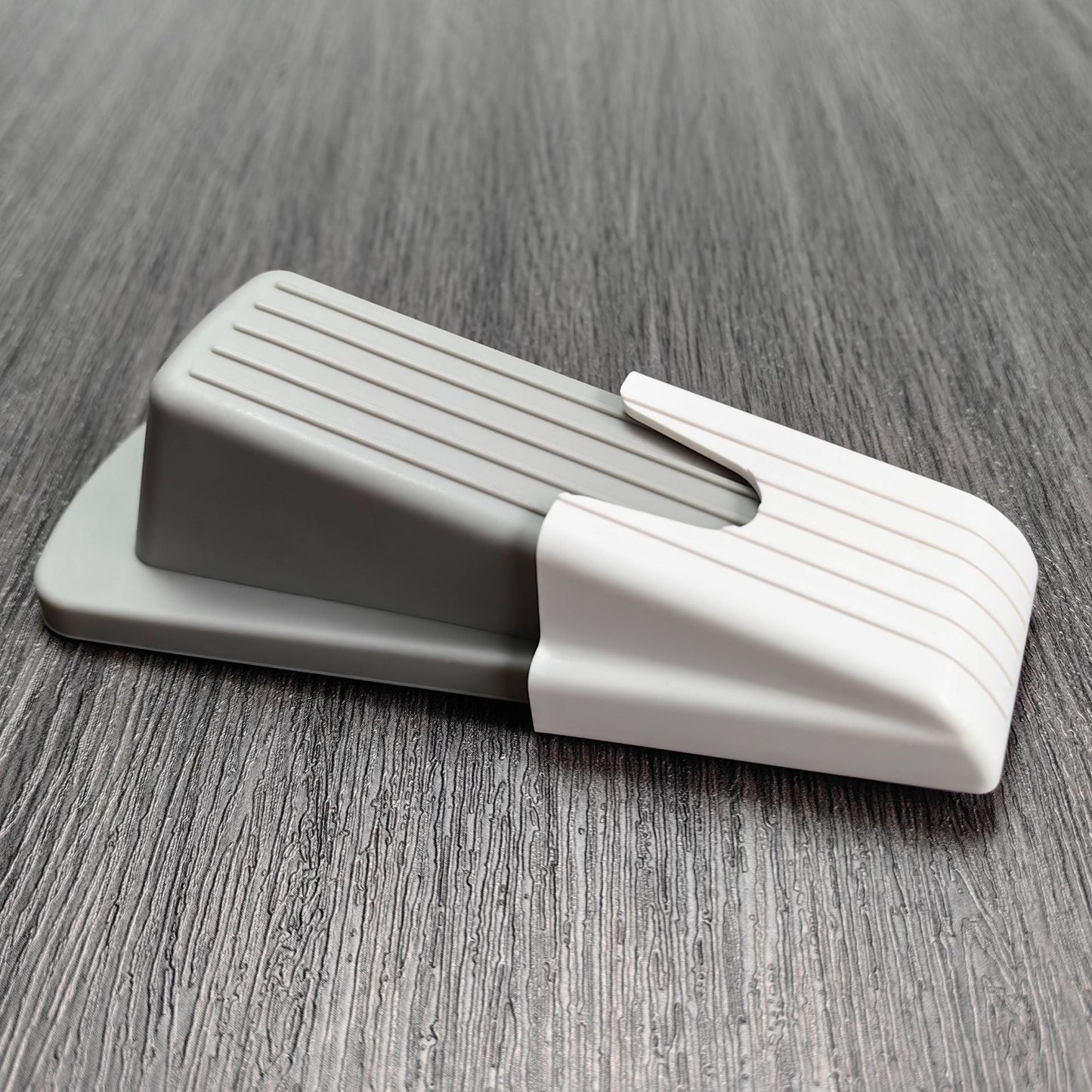 Eco-Friendly Teal & White Doorstop Wedge - Durable Silicone Design