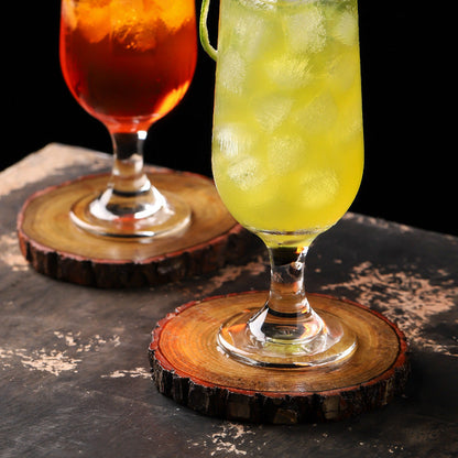 Natural Wooden Drink Coasters - Eco-Friendly, Durable, Biodegradable