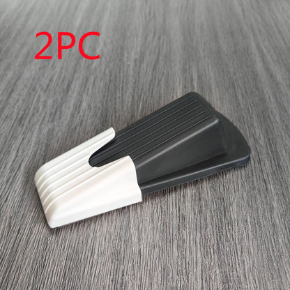 Eco-Friendly Teal & White Doorstop Wedge - Durable Silicone Design