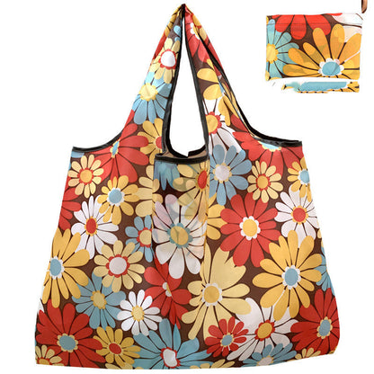 Eco-Friendly Reusable Shopping Bag - Durable Floral Tote for Groceries