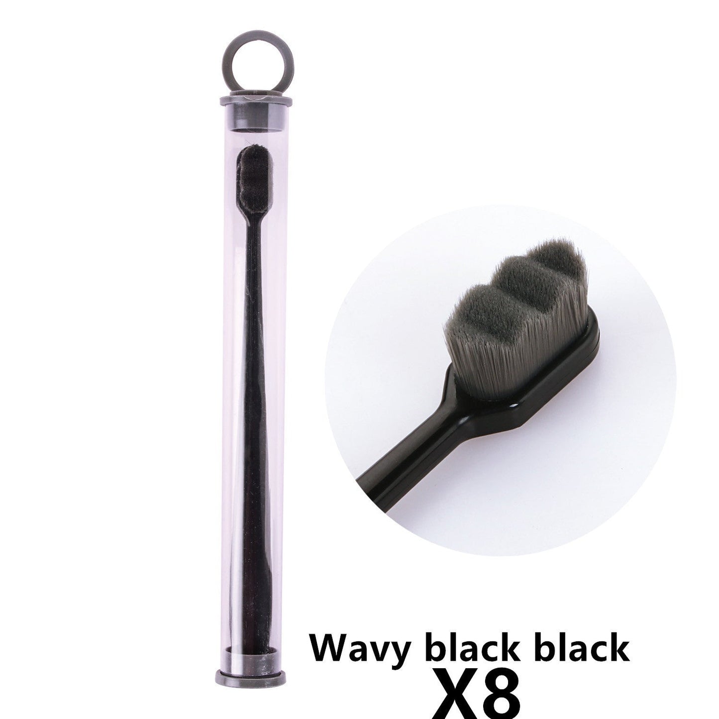 Eco-Friendly Bamboo Toothbrush with Wavy Handle Design