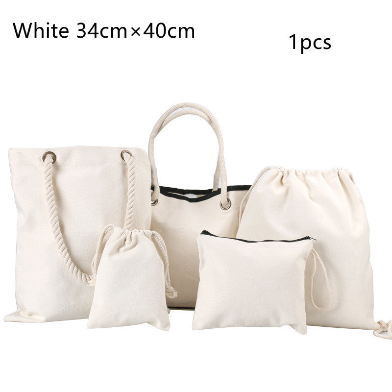 Eco-Friendly Reusable Drawstring Bags - Natural Cotton Storage Solution