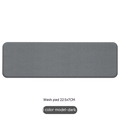 Sustainable Dark Gray Bathroom Accessory Set with Black Marble Pattern